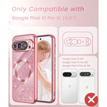 Load image into Gallery viewer, DagoRoo Magnetic Luxury Plated Gold Case for Google Pixel 10 Pro XL-Pink, ElectroplatingClearTPUPink_1919