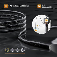Load image into Gallery viewer, Daxiongmao Borescope Camera, 1080P HD IP67 Waterproof Endoscope with LED Light, Flexible Snake Camera for Automotive Engine, Pipe, Wall & Vent Inspection, Black_126