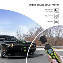 Load image into Gallery viewer, Decibel Meter, Tadeto Digital Sound Level Meter Portable SPL Meter 30dB to 130dB MAX Data Hold with LCD Display Backlight A/C Weighted for Home Factories, Green_121
