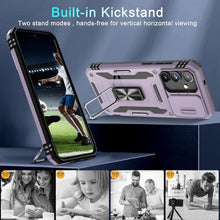 Load image into Gallery viewer, DEERLAMN Case for Samsung Galaxy S24 6.2-Inch with Slide Camera Cover+Screen Protector(1 Pack), Rotated Ring Kickstand Military Grade Shockproof Protective Cover-Deep Purple, DeepPurple_1787