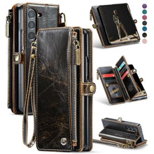 Load image into Gallery viewer, Defencase for Samsung Galaxy Z Fold 5 Wallet Case with Card Holder, Coffee_1