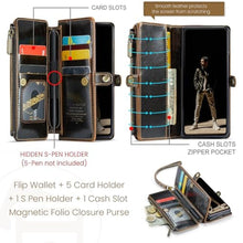 Load image into Gallery viewer, Defencase for Samsung Galaxy Z Fold 5 Wallet Case with Card Holder, Coffee_7554