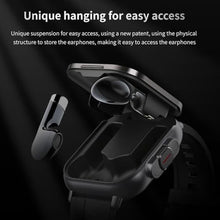 Load image into Gallery viewer, Denash Smart Watch with Earbuds, 2.01" HD Screen Fitness Watch, 2 in 1 Smartwatch with 100+ Sport Modes Fitness Tracker, Sleep/Heart Rate/Monitor Pedometer for iOS & Android, Black_4200