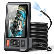 Load image into Gallery viewer, DEPSTECH 50FT Endoscope Camera with Light: Triple Lens 5" IPS Screen Sewer Inspection Camera, 1080P Industrial Borescope, Split Screen, Semi-Rigid Cable, Waterproof Drain Pipe Tool, Carrying Case, black_1
