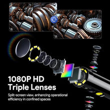 Load image into Gallery viewer, DEPSTECH 7'' IPS Endoscope Camera with Lights, 1080P Triple-Lens Digital Borescope Tool, Inspection Camera with Split Screen, Sound Recording, 16.5ft IP67 Waterproof Snake Cable, 180 Rotation View_28