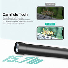 Load image into Gallery viewer, DEPSTECH WiFi Borescope, 5.0MP HD Wireless Endoscope, Semi-Rigid, 16 inch Focal Distance, Snake Inspection Camera with 2200mAh Battery for iOS & Android Smart Phone Tablets-33ft, Yellow_2292