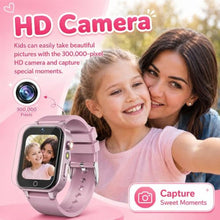 Load image into Gallery viewer, DERUI 1.54 Inches Kids Smart Watch for Boys Girls, 26 Puzzle Games, Smartwatch with Camera, Pedometer, Video Voice Music Player Learning Card, Birthday Gift for 3-12 Years Children (Pink), DEPink_4668