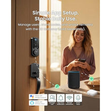 Load image into Gallery viewer, DESLOC B200 Keyless Entry Door Lock with Handle Set, Smart Locks for Front Door, Deadbolt Smart Lock, Front Door Locks Set, Electronic keypad Deadbolt with Handle, 12 Months Battery, IP54, Black_5345