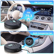 Load image into Gallery viewer, DESOBRY CD Player Portable with Speakers & FM Transmitter, Earphones, AUX, Black_8188