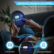 Load image into Gallery viewer, DESOBRY CD Player Portable with Speakers & FM Transmitter, Earphones, AUX, Black_8189