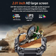 Load image into Gallery viewer, Desong Military Smart Watch for Men (Make/Answer Call), 2.01" HD Screen Smartwatches for Android and iPhone,Long Time Standby Fitness Tracker/Flashlight/Waterproof/Heart Rate/Sleep/100+ Sport Modes, Black_1746