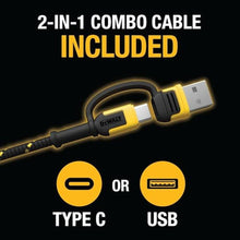 Load image into Gallery viewer, DEWALT Heavy Duty Wireless Charger, 15W Max Cell Phone Charger, Fast Wireless Charging Pad for MagSafe Compatible iPhone 17/16/15/14/13/12 Plus Pro Max, Includes Wall Mounting Plate (No AC Adapter), YellowBlack_8891