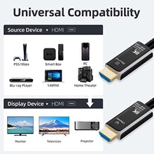 Load image into Gallery viewer, DGHUMEN 100FT Fiber Optic HDMI Cable 8K with Hard Wear Nylon Braided HDMI 2.1 Cord, Supports 8K@60Hz 4K@120Hz Ultra High Speed 48Gbps Dynamic HDR, Male-to-Male, Black_4616
