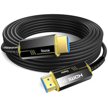 Load image into Gallery viewer, DGHUMEN 8K Fiber Optic HDMI Cables 30Ft, 48Gbps Ultra High Speed HDMI 2.1 Cable, 8K@60Hz 4K@120Hz, Compatible for PlayStation 5 PC HDTV, Male-to-Male Gold Plated Connector, Black_1