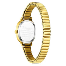 Load image into Gallery viewer, Diaofendi Petite Women's Easy Reader Analog Watch, Rectangular Watch, Stainless Steel Expansion Band, Water-Resistant (Gold-Black Shell), GoldBlackShell_1209