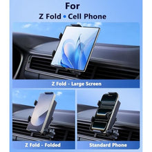 Load image into Gallery viewer, DICMKY Car Mount for Samsung Galaxy Z Fold 7 6 5 4 3 2 Accessories, Car Vent Phone Holder Designed for Foldable Screens, 360Adjustment with One-Handed Operation for iPhone 17 16 Samsung Google Pixel, Black_2014