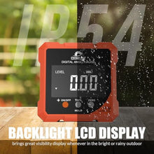 Load image into Gallery viewer, Digital Angle Finder with Laser, 4-side Magnetic Digital Angle Gauge, Rechargeable Mini Digital Laser Level Measuring Tool Cube Inclinometer with Backlight for Woodworking Tablesaw Gift for Men Orange_1140