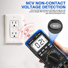 Load image into Gallery viewer, Digital Automotive Multimeter, TRMS 6000 Numbers Multi Tester Volt Amp Ohm Meter Measure Stop Angle Pulse Width Tach Temperature Duty Cycle Continuity Voltage Current Resistance, AutomotiveMultimeterK_7048