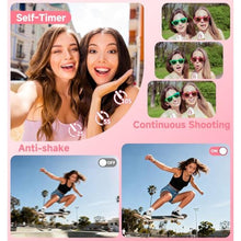 Load image into Gallery viewer, Digital Camera, 2026 Upgraded 56MP Pink Digital Camera, Dual Screens Cameras for Selfies with 16X Zoom, Compact Cameras with Smile Capture Anti Shake with 32GB SD Card for Kids Teens Adults_2080