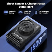 Load image into Gallery viewer, Digital Camera 4K: 64MP Cameras for Photography Vlogging - 16X Zoom Photo Camera Gifts for Teens Ages 8 9 10 11 12 13 14 15 16 17 18-180Flip Screen Cmara - Point and Shoot Digital Cameras, Black_469