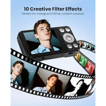 Load image into Gallery viewer, Digital Camera 4K Vlogging, Autofocus 48MP and 32G Card,Metal Shell, Black_1835