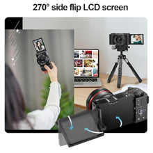 Load image into Gallery viewer, Digital Camera for Photography, 5K 72MP 30FPS HDR DSLR Camera with 3.2in 180 Flip Screen 12X Optical Zoom, CMOS Sensor, Autofocus Vlogging Camera for Video Selfie_582