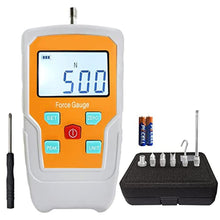 Load image into Gallery viewer, Digital Electronic Pull Gauge Tester 110LB/500N Force Gauge Push-Pull Meter Tension Compression Pressure Testing Thrust Meter Peak Mode with 6 Kinds of Probe and Extension Rod (110LB 500N)_1