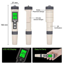 Load image into Gallery viewer, Digital Salinity Tester for Salt Water - Waterproof IP67 Salinity Meter with ATC Large Range 0-200ppt Saltwater Tester for Seawater, Aquariums, Marine Monitoring, and Koi Fish Pond by ORAPXI, Black_8516