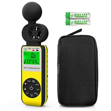 Load image into Gallery viewer, Digital Wind Speed Meter Anemometer,Handheld Heat Stress WBGT Meter Tracker Measures Wind Velocity/Wind Temperature/Humidity,Wind Gauge Wet-Bulb Globe Temperature Monitor for Industrial and Outdoor_1