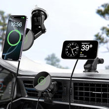 Load image into Gallery viewer, DINTNCCM 20W Fast Wireless Car Charger Magnetic Fast Wireless Charging Car Phone Holder Compatible with Magsafe for iPhone 17 16 15 14 13 12 Series, Air Vent Mount Dashboard/Windscreen Mount_1