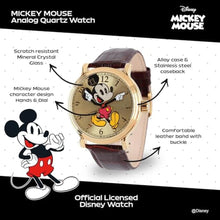 Load image into Gallery viewer, Disney Men's W001867 Mickey Mouse Analog Display Analog Quartz Dark Brown Watch_1089