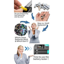 Load image into Gallery viewer, Dlypow Magnetic Battery Tester for AAA AA C D 9V, Button Cell & Rechargeables, black_1650