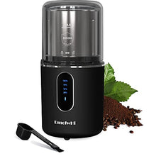 Load image into Gallery viewer, DmofwHi Cordless Coffee Grinder Electric, USB Rechargeable Coffee Bean Grinder with 304 Stainless Steel Blade and Removable Bowl-Black, MatteBlack_1