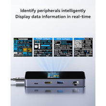 Load image into Gallery viewer, DOCKCASE Visual Smart USB C Hub (6-in-1) with HDMI Port 4K@60Hz, Gigabit Ethernet, USB-C and 2 USB-A 5Gbps Data Ports, 100w PD Power Delivery, for MacBook Air, MacBook Pro, XPS, and More, Grey_7879