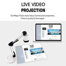 Load image into Gallery viewer, Document Camera for Teachers, 8mp with Auto-Focus and LED Supplemental Light, Excellent for Distance Education and Web Conferencing, white_4317