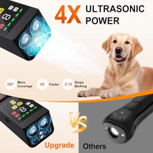 Load image into Gallery viewer, Dog bark deterrent device, bark stop device with a range of up to 50 feet, dog training ultrasonic device, portable anti barking tool, rechargeable anti barking device for indoor and outdoor (Black)_887