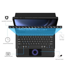 Load image into Gallery viewer, DOMEUN Keyboard Case for 12.4 inch Samsung Galaxy Tab S10 Plus/S9 FE Plus/S9 Plus 2023 Tablet - Multi-Touch Trackpad + S Pen Holder + Silicone Back Cover + Detachable Keyboard Folio Tablet Case, black_439