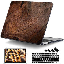 Load image into Gallery viewer, DONGKE for MacBook Air 13 Inch Case M5 2026 M4 2025 M3 M2 2024-2022 A3449 A3240 A3113 A2681, Plastic Hard Shell & Keyboard Cover & Screen Film for MacBook Air 13.6 Inch Case - Wood Grain, WoodGrains_1