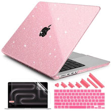 Load image into Gallery viewer, DONGKE Glitter Case for M5 MacBook Pro 14 inch M4 M3 M2 M1 2026 2024-2021 A3427 A3426 A3434 A3112 A3401 A3185 A2918 A2992 A2779 A2442 Pro Max, Bling Plastic Hard Shell Cover, Sparkly Pink, SparklyPink_1