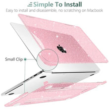 Load image into Gallery viewer, DONGKE Glitter Case for M5 MacBook Pro 14 inch M4 M3 M2 M1 2026 2024-2021 A3427 A3426 A3434 A3112 A3401 A3185 A2918 A2992 A2779 A2442 Pro Max, Bling Plastic Hard Shell Cover, Sparkly Pink, SparklyPink_622