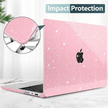 Load image into Gallery viewer, DONGKE Glitter Case for M5 MacBook Pro 14 inch M4 M3 M2 M1 2026 2024-2021 A3427 A3426 A3434 A3112 A3401 A3185 A2918 A2992 A2779 A2442 Pro Max, Bling Plastic Hard Shell Cover, Sparkly Pink, SparklyPink_623