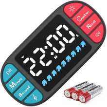 Load image into Gallery viewer, DOOMAY Digital Kitchen Visual Timer: 3.6'' Large LED Display, Magnetic, 3 Brightness, 4 Alarms and Volume, Memory Function, Countdown Count up for Cooking, Classroom, Home Gym, AAA Battery Included, Black_1