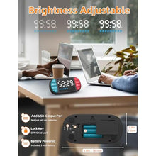 Load image into Gallery viewer, DOOMAY Digital Kitchen Visual Timer: 3.6'' Large LED Display, Magnetic, 3 Brightness, 4 Alarms and Volume, Memory Function, Countdown Count up for Cooking, Classroom, Home Gym, AAA Battery Included, Black_5774
