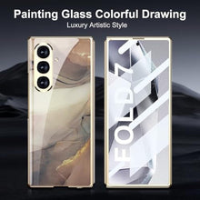 Load image into Gallery viewer, DOOTOO for Samsung Galaxy Z Fold 7 Case Luxury Colorful Plating Glass Crystal Pattern with Screen Protector PC All-Inclusive Protection Case for Samsung Galaxy Z Fold7 (Champagne Gold), ZGold_821