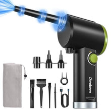 Load image into Gallery viewer, DOROBEEN Compressed Air Duster, Cordless Handheld Air Blower, Stepless Speed, 41000RPM, Portable Rechargeable Built-in Battery, Electric Air Duster for Computer Keyboard Electronics Cleaning_1