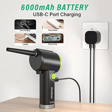 Load image into Gallery viewer, DOROBEEN Compressed Air Duster, Cordless Handheld Air Blower, Stepless Speed, 41000RPM, Portable Rechargeable Built-in Battery, Electric Air Duster for Computer Keyboard Electronics Cleaning_302
