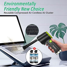 Load image into Gallery viewer, DOROBEEN Compressed Air Duster, Cordless Handheld Air Blower, Stepless Speed, 41000RPM, Portable Rechargeable Built-in Battery, Electric Air Duster for Computer Keyboard Electronics Cleaning_303