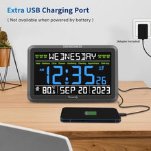 Load image into Gallery viewer, DreamSky Digital Clock with Date and Day of Week with Battery Backup_1835