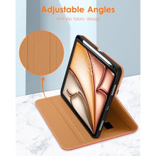 Load image into Gallery viewer, DTTO for iPad Air 11-inch Case M4/M3/M2 (2026/2025/2024), iPad Air 5th / 4th Generation (2022/2020), Premium Leather Business Folio Stand Cover with Pencil Holder - Auto Sleep/Wake, Red_8222