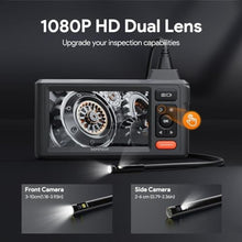 Load image into Gallery viewer, Dual-Lens Endoscope Camera with Light, DEPSTECH 1080P HD Borescope with 5" IPS Screen, 16.5FT Flexible Sewer Plumbing Snake Camera, Cool Gadgets for Men, Women, Grey_8331